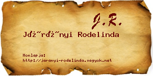 Járányi Rodelinda névjegykártya